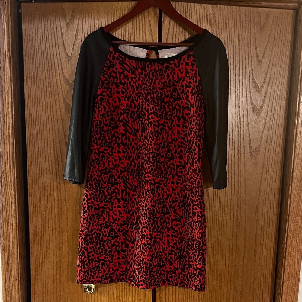 Marilyn Monroe Red and Black Animal Print Dress